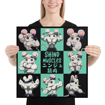 Demon Slayer Wall Decor - Shino Buff Mice Art Poster