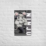 Shino Buff Mice Poster from Demon Slayer Poster charcoal unisex