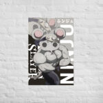 Shino Buff Mice Poster from Demon Slayer Poster charcoal unisex