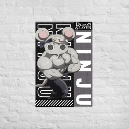 Shino Buff Mice Poster from Demon Slayer Poster charcoal unisex