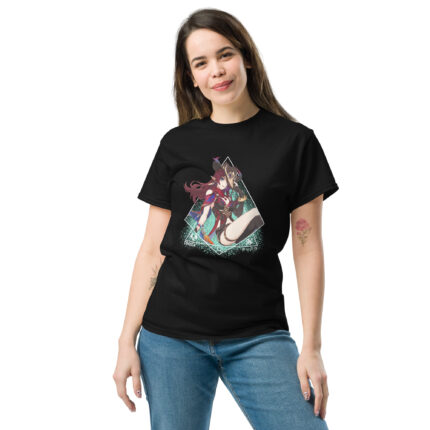 Chasca Twilight Radiance T-Shirt - Genshin Impact Anime Apparel unisex classic tee Black