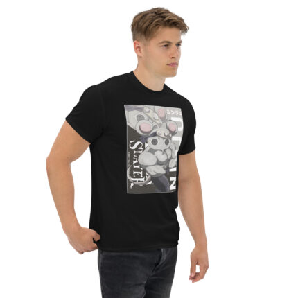 Unisex Demon Slayer T-Shirt - Shino Buff Mice Design black