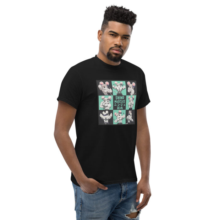 Stylish Shino Buff Mice T-Shirt - Demon Slayer Unisex Tee Black