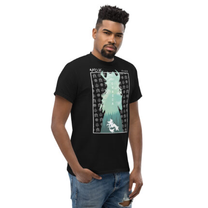 Chasca Moonlit Guardian T-Shirt - Genshin Impact Anime Apparel unisex classic tee Black