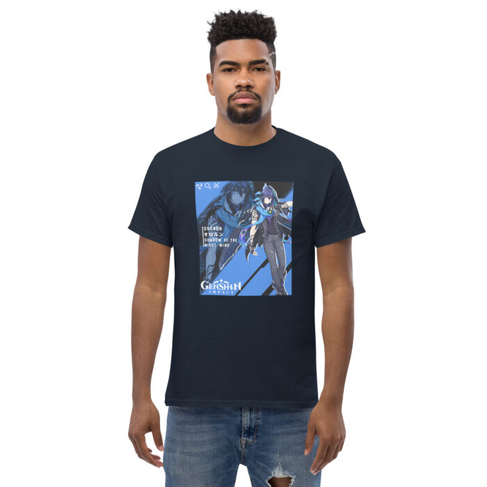 Ororon Stormbringer T-Shirt - Genshin Impact Anime Apparel unisex classic tee navy