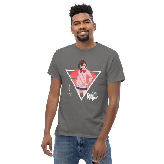 Momo Cursed Energy T-Shirt | Dandadan Supernatural Apparel unisex classic tee charcoal