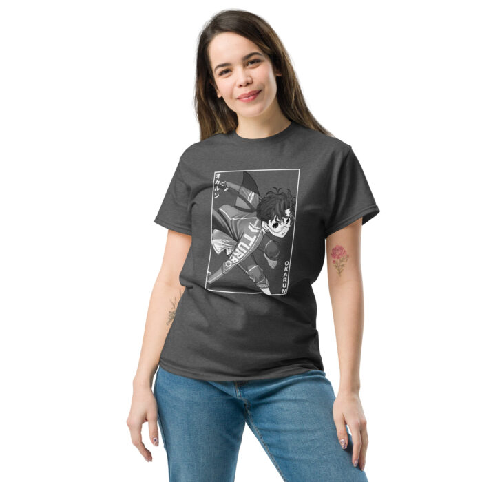 Okarun Turbo Shift T-Shirt | Dandadan Supernatural Apparel unisex classic tee dark-heather