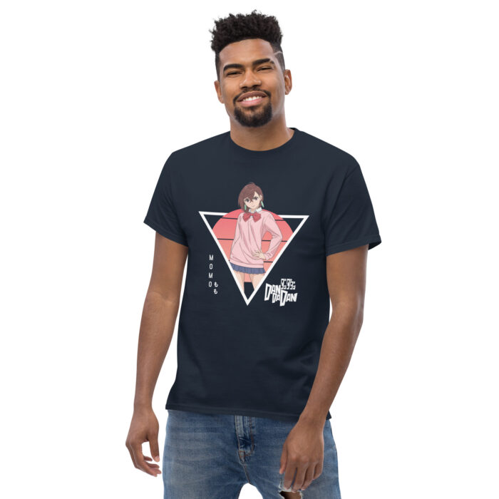 Momo Cursed Energy T-Shirt | Dandadan Supernatural Apparel unisex classic tee navy