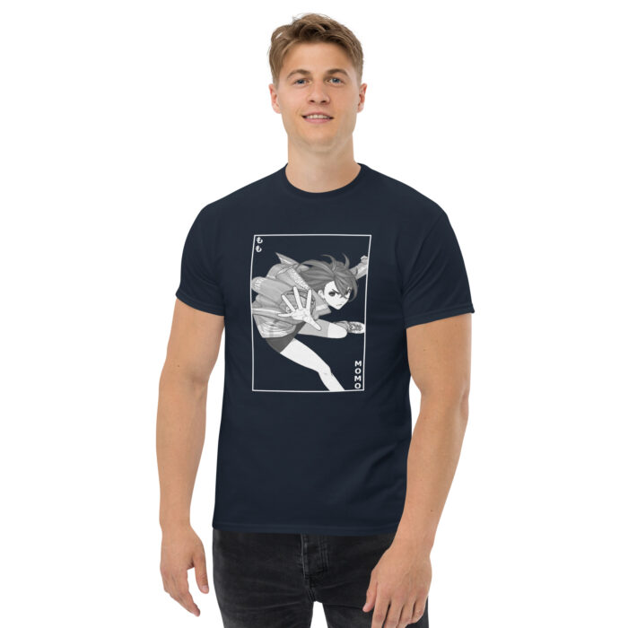 Momo Astral Surge T-Shirt | Dandadan Supernatural Apparel unisex classic tee navy