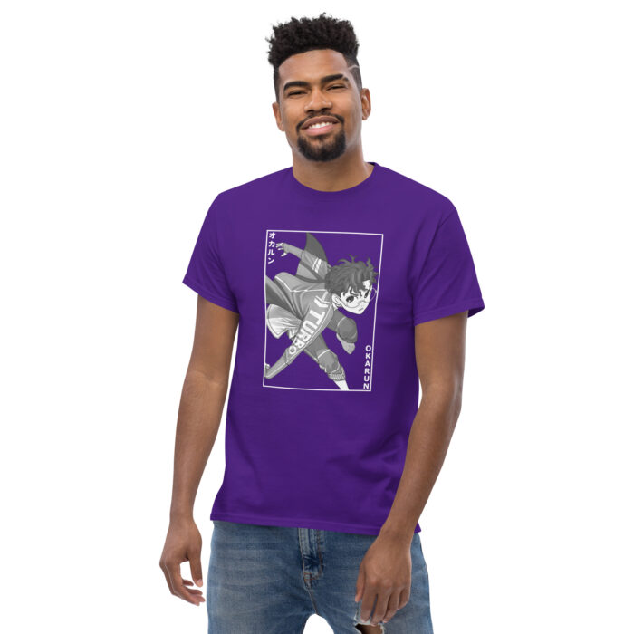 Okarun Turbo Shift T-Shirt | Dandadan Supernatural Apparel unisex classic tee purple